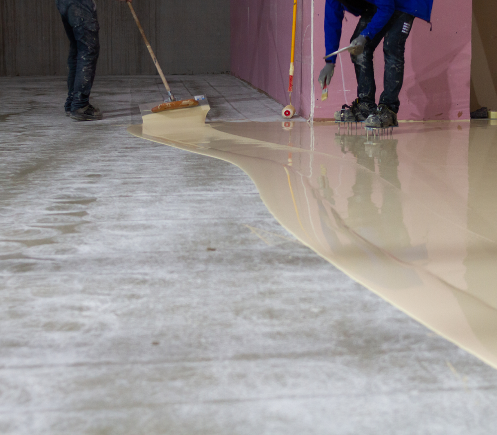 Concrete floor leveling process